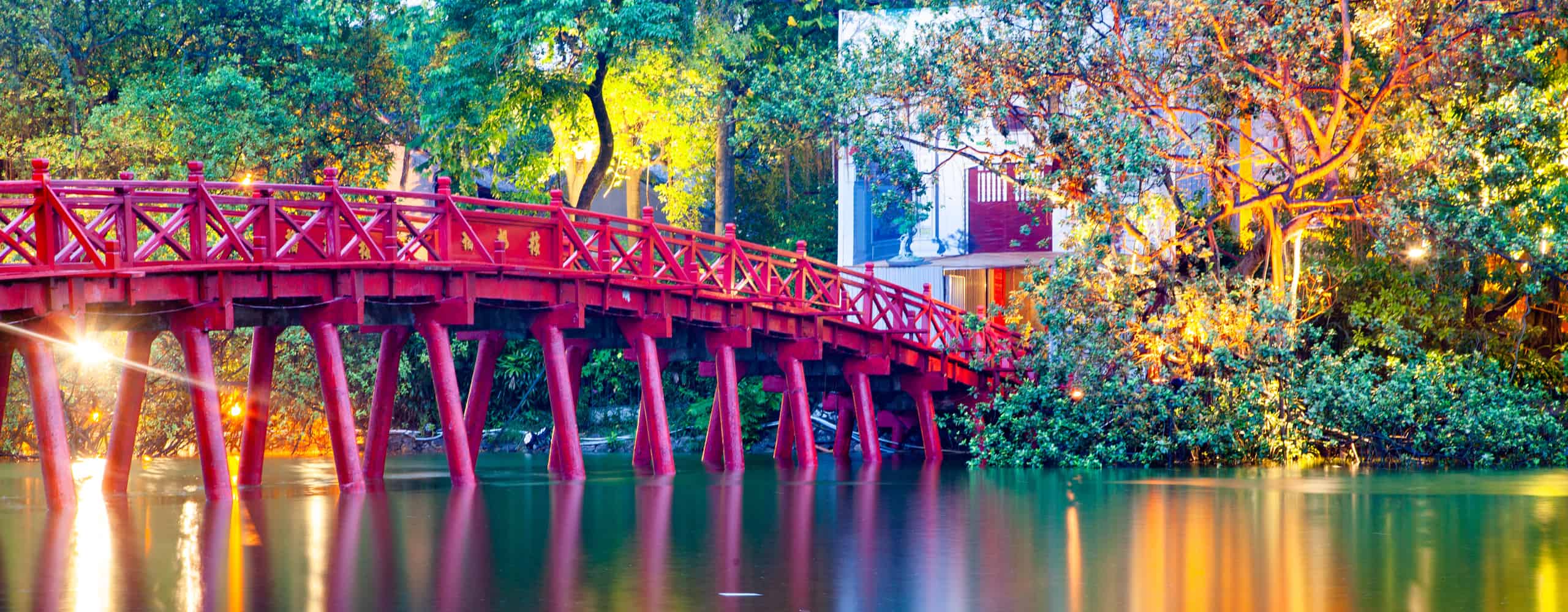 Elegant Red Bridge - Hanoi, Vietnam